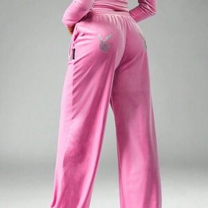 Playboy x Missguided Pink Tracksuit Bottoms